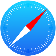 Logo de Safari, la boussole bleue